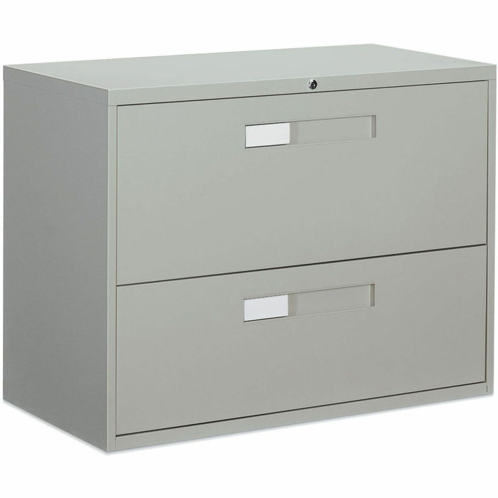 Global 9300 Series 36"W 2 Drawer Lateral File (9336-2F1H) - 36" (91.44 cm) Width x 18" (45.72 cm) Depth x 27.10" (68.83 cm) Height - 2 x Drawer(s) - Letter, A4, Legal - Lateral - Removable Lock, Interlocking, Anti-tip Locking, Ball-bearing Suspension, Lev