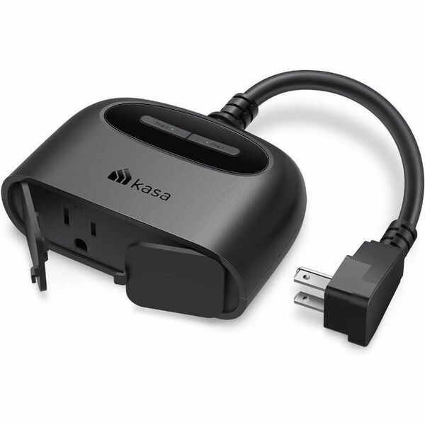 Kasa Smart Wi-Fi Outdoor Plug - 2 x AC Power Receptacle - 125 V AC / 15 A - Kasa Smart, Alexa, Google Assistant Supported