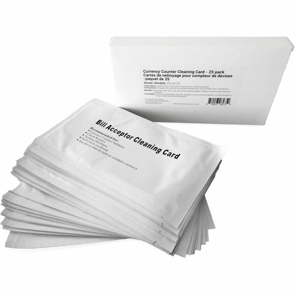 Royal Sovereign Cleaning Card - For Currency-counting Machine - 25 / Pack