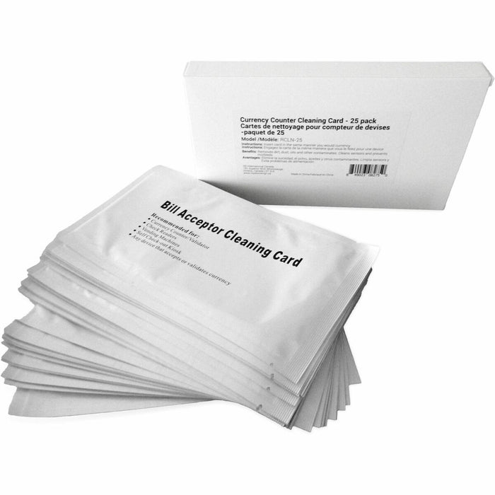 Royal Sovereign Cleaning Card - For Currency-counting Machine - 25 / Pack