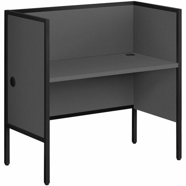 Monarch Specialties Office Cubicle - 48"L Grey/ Black Commercial Grade Desk - Gray Rectangle, Laminated Top - Black Base - Contemporary/Modern Style - 120 lb (54.43 kg) Capacity - 47.7" (1211.58 mm) Table Top Length x 23.5" (596.90 mm) Table Top Depth - 4