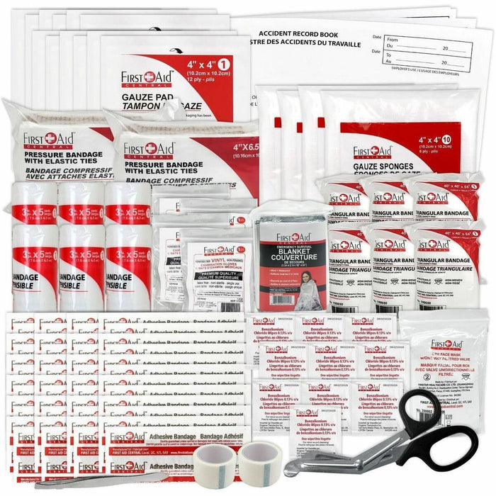 First Aid Central Federal Type B First Aid Kit and Refill - 6 x Individual(s) - 14" (355.60 mm) Height x 3.25" (82.55 mm) Width x 10" (254 mm) Length - Plastic Case - 36 Unit