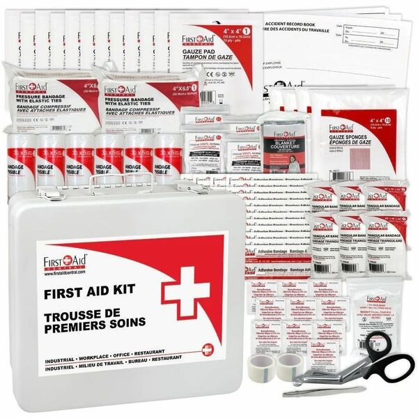 First Aid Central Federal Type B First Aid Kit and Refill - 6 x Individual(s) - 14" (355.60 mm) Height x 9" (228.60 mm) Width x 2.50" (63.50 mm) Depth - Metal Case - 36 Unit