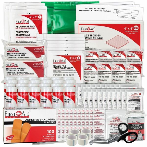 First Aid Central Federal Type C First Aid Kit and Refill - 6 x Individual(s) - 15" (381 mm) Height x 2" (50.80 mm) Width x 12" (304.80 mm) Length - Plastic Case