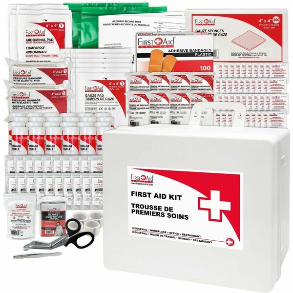First Aid Central Federal Type C First Aid Kit and Refill - 6 x Individual(s) - 12.80" (325.12 mm) Height x 5.80" (147.32 mm) Width x 16.50" (419.10 mm) Length - Plastic Case