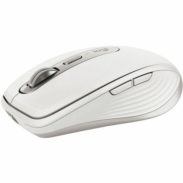 Logitech MX Anywhere 3S Mouse - Darkfield - Cable/Wireless - Bluetooth - Rechargeable - Pale Gray - USB Type C - 8000 dpi - Scroll Wheel - 6 Button(s) - 2.3 Month Battery Run Time