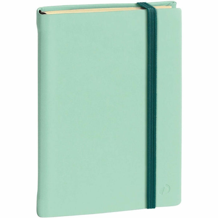 Quo Vadis SILK Notebook - 192 Pages - Sewn - 85 g/m² Grammage - 6 1/4" (15.88 cm) x 9 1/2" (24.13 cm) Sheet Size - 0.60" (15.24 mm) Height x 6 2/5" (16.26 cm) Width x 9 3/4" (24.76 cm) Length - Ivory Paper - Green Cover - Flexible - 1 Each
