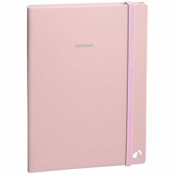 Quo Vadis Pastel Notebook - 192 Pages - Hard Bound - 6" (152.40 mm) x 8 1/4" (209.55 mm) Sheet Size - 0.50" (12.70 mm) Height x 6" (152.40 mm) Width x 8.50" (215.90 mm) Length - Pastel Pink Cover - Elastic Band - 1 Each