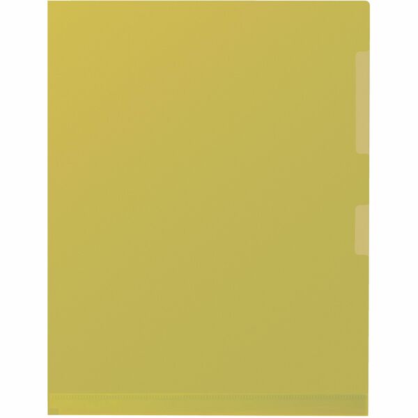 Merangue Letter Storage Folder - 50 Sheets Capacity - Polypropylene - Yellow - Heavy Duty, Opened Sides, Pocket, Anti-static - 12 / Pack