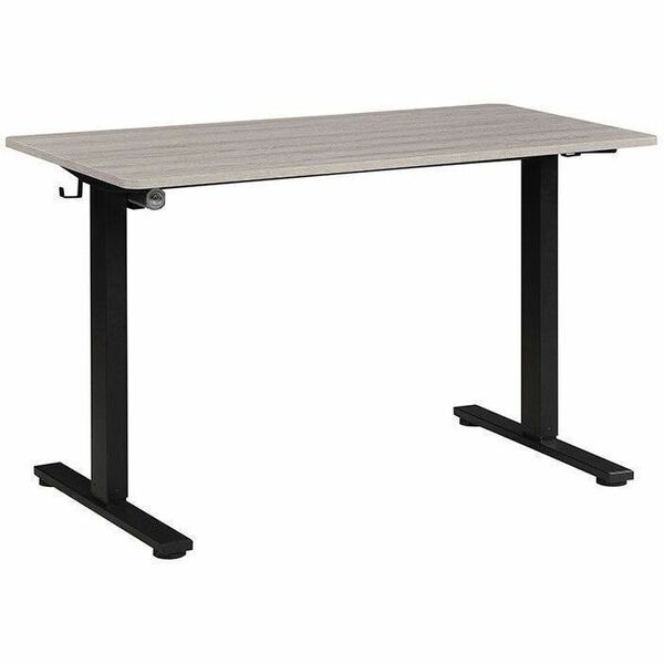 ProLine II Primo Black Sit/Stand Electric 48" Desk - Light Gray Top - Black Two Leg Base - 2 Legs - 132 lb (59.87 kg) Capacity - Height Adjustable x 47.2" (1198.88 mm) Table Top Width x 23.7" (601.98 mm) Table Top Depth x 0.7" (17.78 mm) Table Top Thickne