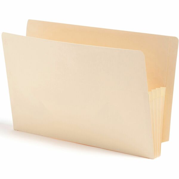 Smead Straight Tab Cut Legal Recycled File Pocket - 8 1/2" (215.90 mm) x 14" (355.60 mm) - 3 1/2" (88.90 mm) Expansion - Manila - 10% Recycled - 25 / Box
