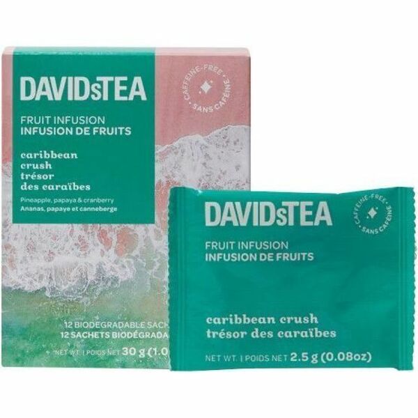 DAVIDsTEA Tea Herbal Tea OneCup - Herbal Tea - Caffeine-free - Kosher - 12 / Box