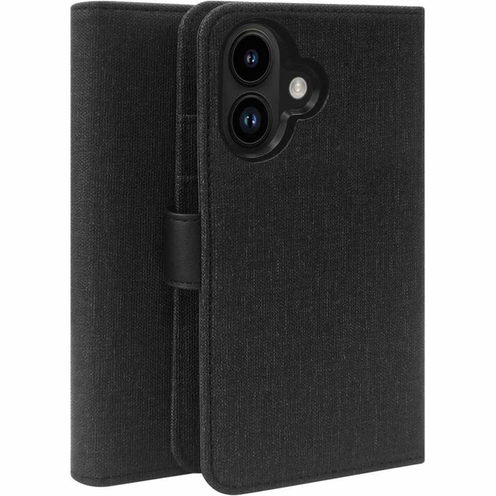 Blu Element Carrying Case (Folio) Apple iPhone 16 Smartphone - Black - Impact Resistant - 1 Each