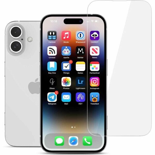 22Cases Screen Protector - For OLED iPhone 16 Plus - Oil Resistant - Glass - for Apple iPhone 16 Plus - 1 Each
