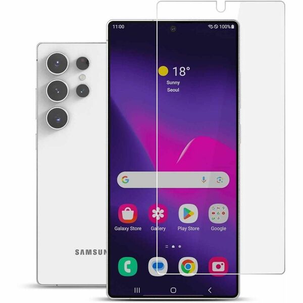 Cesium Tempered Glass Screen Protector for Samsung Galaxy S25 Ultra Transparent - For AMOLED Smartphone - Oil Resistant, Scratch Resistant - 9H - Tempered Glass - for Samsung Galaxy S25 Ultra - 1 Each