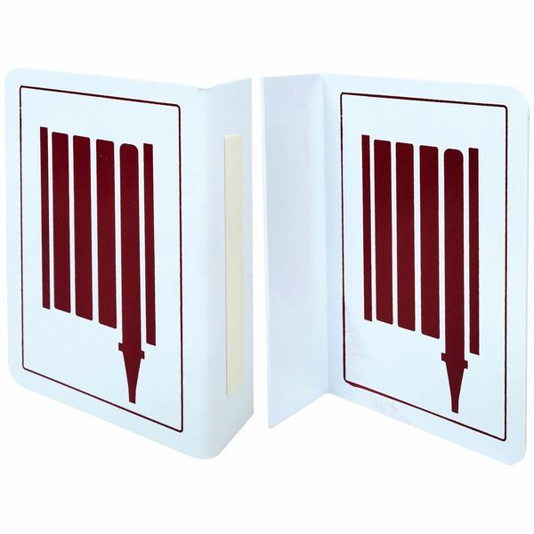 First Aid Central Safety Sign - Print/Message "Fire Hose" - 5.50" (139.70 mm) Width x 2" (50.80 mm) Height x 8" (203.20 mm) Depth - L-shaped Shape - Wall - Durable, Chemical Resistant, Abrasion Resistant, Moisture Resistant, Long Lasting - Safety, Emergen