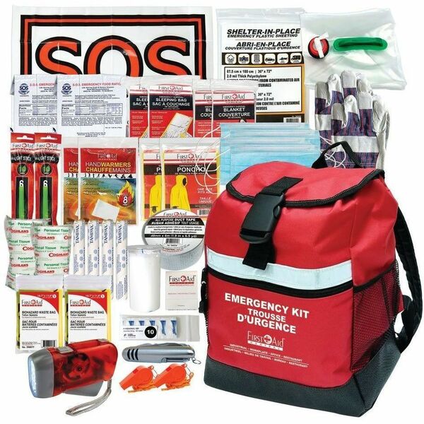 First Aid Central 2 Person 72 Hour Emergency Survival Kit, Backpack - No Water - 1 Each
