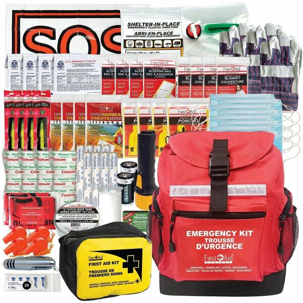 First Aid Central 4 Person 72 Hour Emergency Survival Kit - No Water - 1 Each