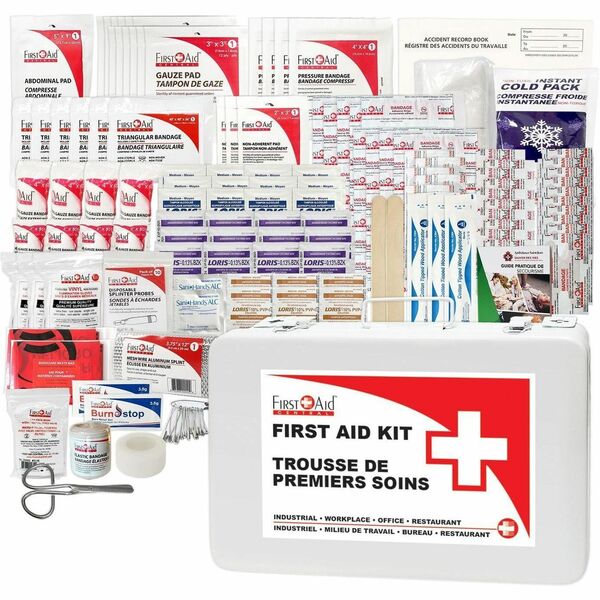 First Aid Central Ontario First Aid Kit Sector 9 - 6-15 Persons x Individual(s) - 9.50" (241.30 mm) Height x 14" (355.60 mm) Width x 2.50" (63.50 mm) Depth - Metal Case - 1 Each