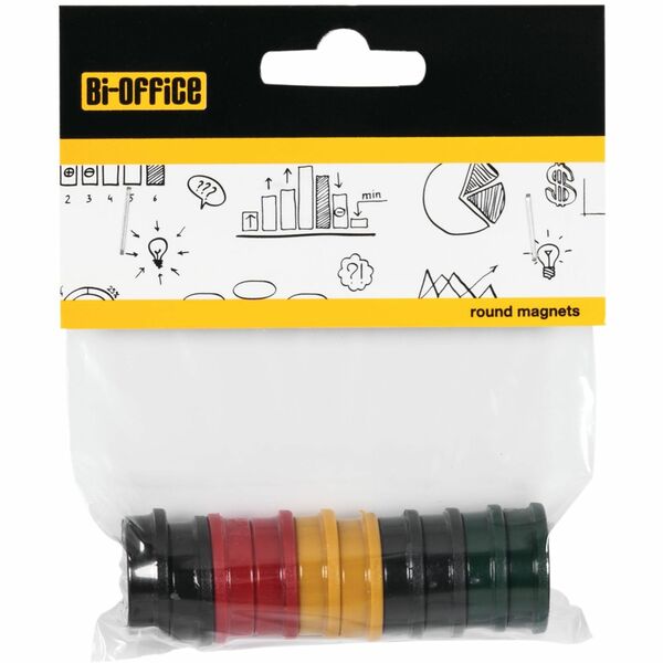 Merangue Master Vision Round Magnets - 0.75" (19.05 mm) Diameter - Round - 10 / Pack - Assorted