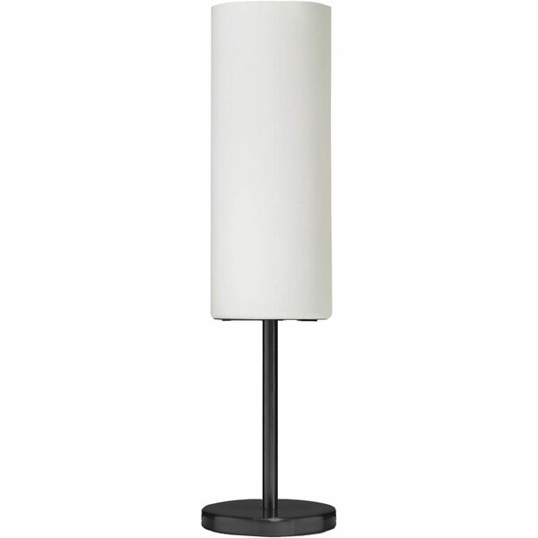 Dainolite Paza 1LT Incandescent Table Lamp, MB with WH Glass - 18" (457.20 mm) Height x 5" (127 mm) Width - 100 W Incandescent, LED Bulb - White, Opal, Black, Painted, Matte Black - Dimmable, LED Light - Glass, Metal - Table Top - White, Black - for Table