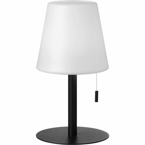 Dainolite 2.5W Table Lamp, MB with Color Change - 12" (304.80 mm) Height x 6.50" (165.10 mm) Width - 1 x 2.50 W LED Bulb - White, Black, Painted, Matte Black - Color Changing Mode, LED Light, Dimmable - 200 lm Lumens - Acrylic, Metal - Table Top - White,