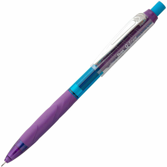 Pentel Q-ERASE Mechanical Pencil, 0.7mm Violet Barrel - Mechanical Pencil, Writing, Drawing, School Supply, Pre-loaded with Lead