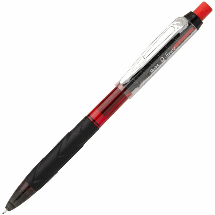 Pentel Q-ERASE Mechanical Pencil, 0.7mm Black Barrel - Mechanical Pencil, Writing, Drawing, School Supply, Pre-loaded with Lead