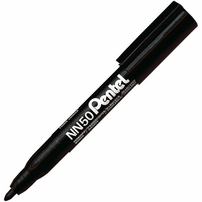 Pentel Green Label Permanent Marker (5.0mm), Bullet Tip, Black ink - Black Ink - Home