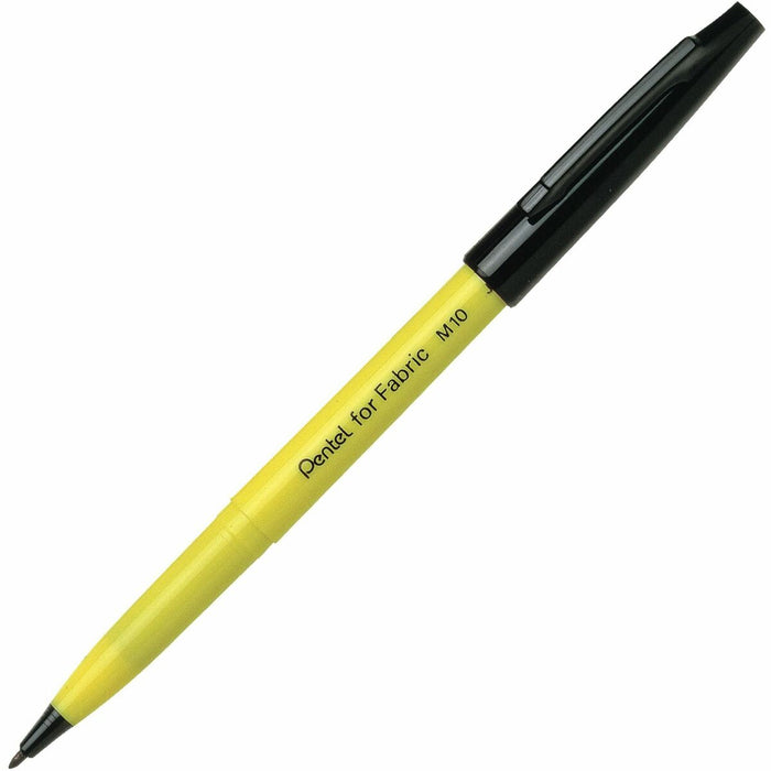 Pentel Permanent Fabric Marker (2.0mm), Black Ink - Permanent Marker for Fabric, Xylene and Toluene-free Ink