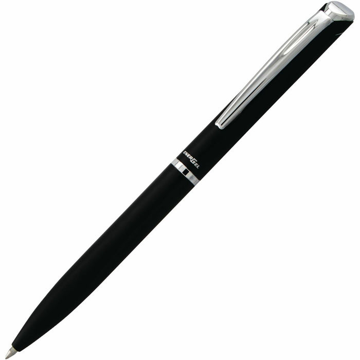 Pentel EnerGel Retractable Liquid Gel Pen, (0.7mm) Black Metal Body, Black Ink, Gift Case - Liquid Gel Retractable Rollerball Pen, Black All Metal Barrel, Gift, Everyday Writing, Office Supplies