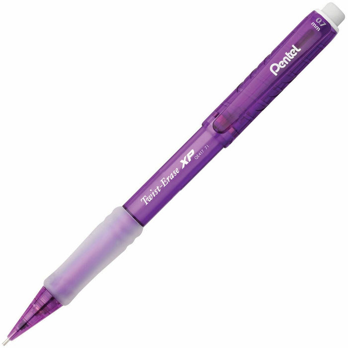 Pentel Twist-Erase Express Mechanical Pencil (0.7mm) Violet Barrel - Mechanical Pencil, Writing, Drawing, School Supplies, Large Retractable Eraser
