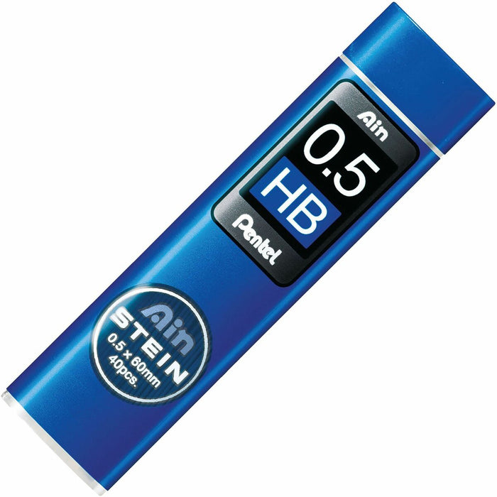 Pentel Ain Stein Lead Refill (0.5mm), HB, 40 Leads per Tube - Refill for Mechanical Pencils, HB Grade, Standard Lead for Everyday Use, 40 Leads per Tube