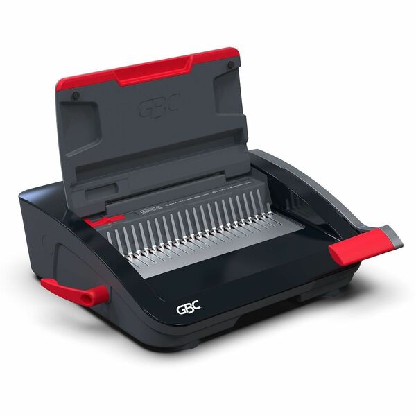 GBC CB20 CombBind Punch and Bind Machine - CombBind - 330 Sheet(s) Bind - 20 Punch - 5.43" (137.92 mm) Height x 19.43" (493.52 mm) Width x 16.93" (430.02 mm) Depth - Black, Red