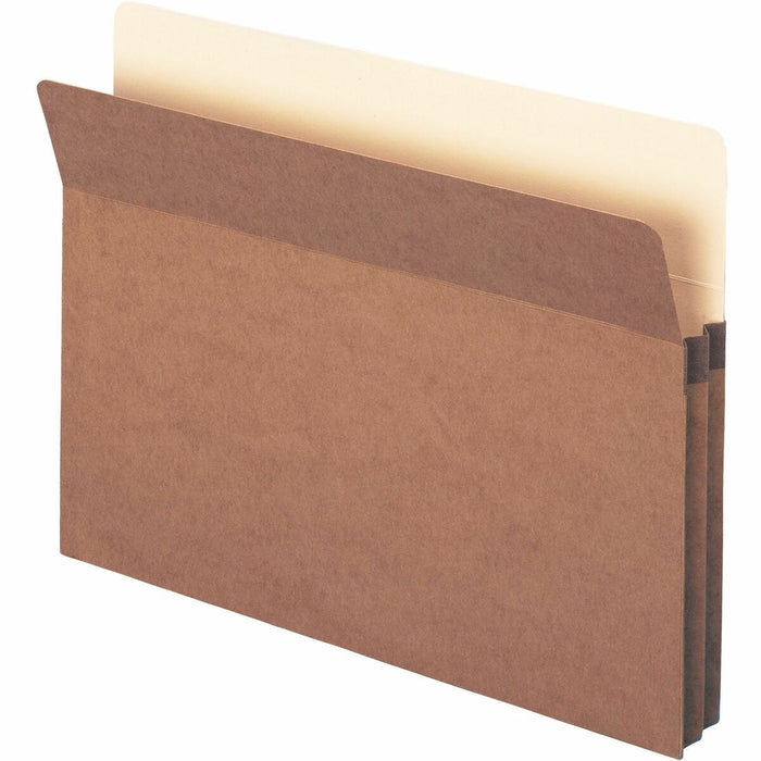 Smead Straight Tab Cut Letter Recycled File Pocket - 8 1/2" (215.90 mm) x 11" (279.40 mm) - 1 3/4" (44.45 mm) Expansion - Top Tab Location - 12.5 pt. (4.40 mm) - Redrope - Tear Proof - 30% Recycled - 1 Each