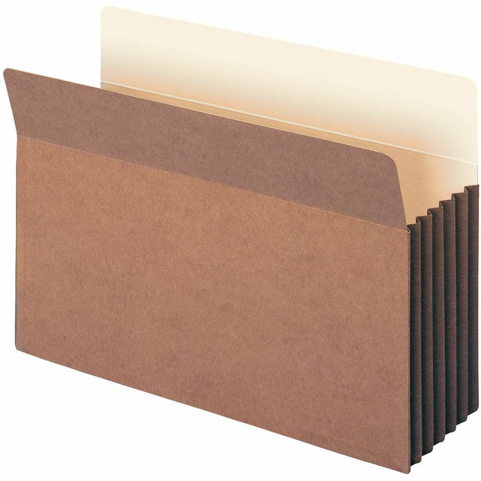 Smead TUFF Straight Tab Cut Legal Recycled File Pocket - 8 1/2" (215.90 mm) x 14" (355.60 mm) - 5 1/4" (133.35 mm) Expansion - Redrope - Reinforced, Heavyweight Cover, Tear Resistant - 30% Recycled - 1 Each
