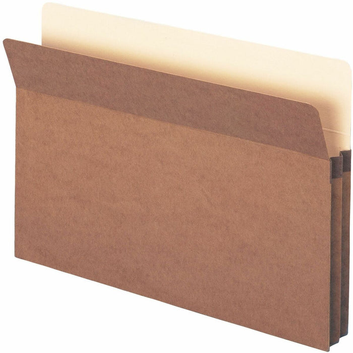 Smead Straight Tab Cut Legal Recycled File Pocket - 8 1/2" (215.90 mm) x 14" (355.60 mm) - 1 3/4" (44.45 mm) Expansion - Top Tab Location - 12.5 pt. (4.40 mm) - Redrope - Tear Resistant, Rounded Corner, Reinforced Gusset - 30% Recycled - 1 Each