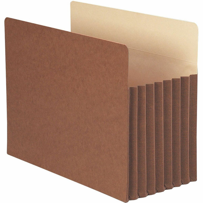 Smead TUFF Straight Tab Cut Letter Recycled File Pocket - 8 1/2" (215.90 mm) x 11" (279.40 mm) - 7" (177.80 mm) Expansion - 12.5 pt. (4.40 mm) - Redrope - Reinforced Gusset, Heavyweight Cover, Tear Resistant - 30% Recycled - 1 Each