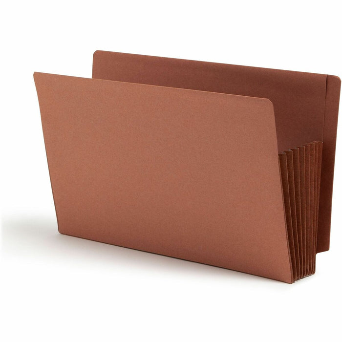 Smead TUFF Straight Tab Cut Legal Recycled File Pocket - 8 1/2" (215.90 mm) x 14" (355.60 mm) - 7" (177.80 mm) Expansion - 16.5 pt. (5.81 mm) - 2 Plys - Redrope - Tear Resistant, Reinforced Tab, Rip Resistant, Heavyweight Cover - 30% Recycled - 1 Each