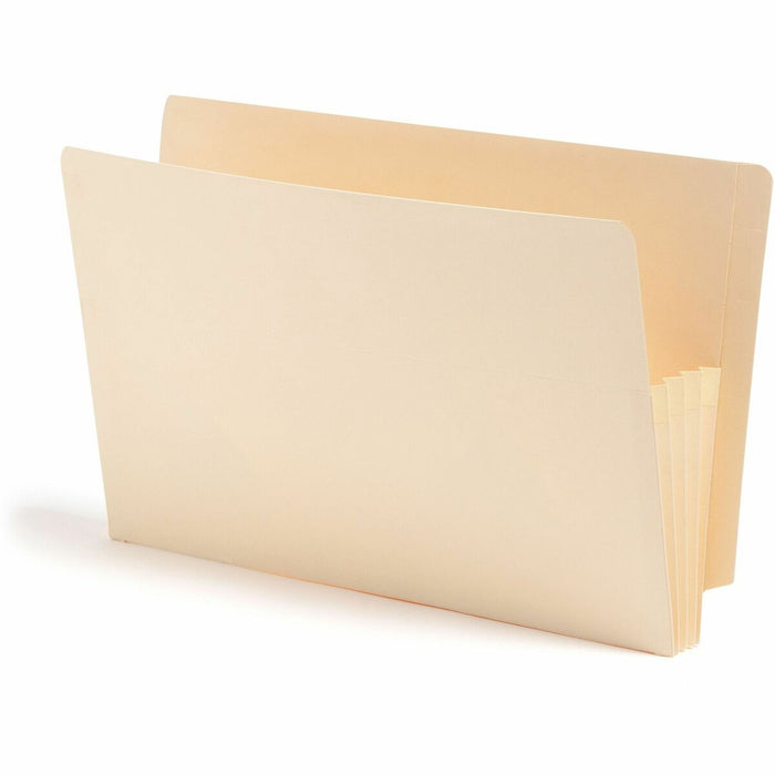 Smead Straight Tab Cut Legal Recycled File Pocket - 8 1/2" (215.90 mm) x 14" (355.60 mm) - 3 1/2" (88.90 mm) Expansion - 2 Plys - Manila - Tear Proof - 10% Recycled - 1 Each
