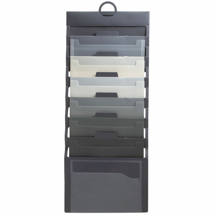 Smead Cascading Wall Organizer - 6 Pocket(s) - 10.6" (269.75 mm) Height x 14.3" (361.95 mm) Width - Durable, Tear Proof, Acid-free, Moisture Resistant - Gray - Polypropylene - 1 Each