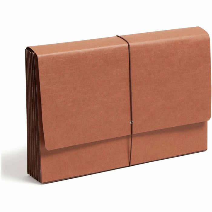 Smead Legal Recycled File Wallet - 15 3/8" (390.53 mm) x 10" (254 mm) - 5 1/4" (133.35 mm) Expansion - Top Tab Location - Tyvek - Redrope - Tear Resistant, Reinforced Gusset, Elastic Closure, Flap Closure - 30% Recycled - 10 / Box