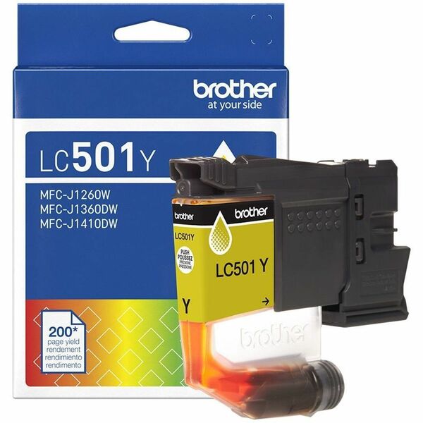 Brother LC501Y Original Standard Yield Inkjet Ink Cartridge - Yellow Pack - 200 Pages