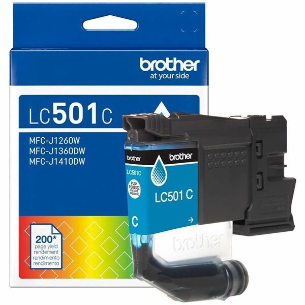 Brother LC501C Original Standard Yield Inkjet Ink Cartridge - Cyan - 1 Each - 200 pages