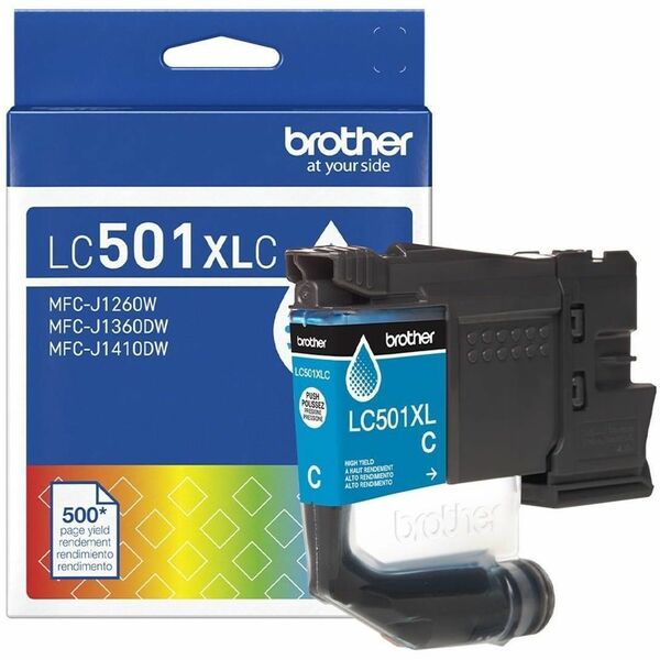 Brother LC501XLC Original High Yield Inkjet Ink Cartridge - Cyan Pack - 500 pages