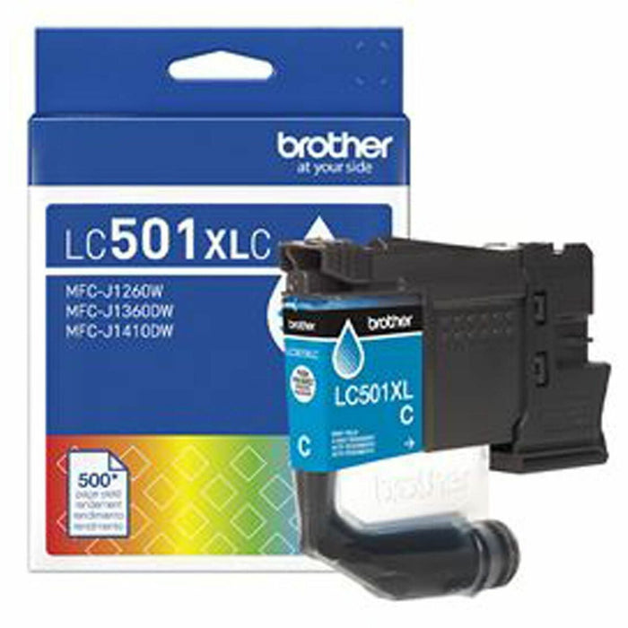 Brother LC501XLC Original High Yield Inkjet Ink Cartridge - Cyan - 1 Each - 500 pages