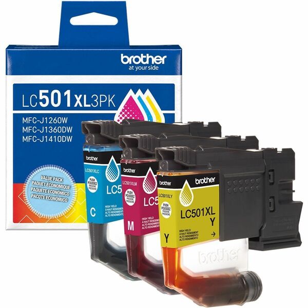 Brother Original High Yield Inkjet Ink Cartridge - Multi-pack - Cyan, Magenta, Yellow - 3 Pack - 500 pages
