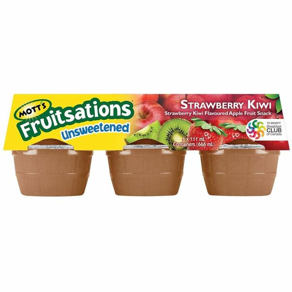Mott's Fruitsations Unsweetened Strawberry Kiwi Flavoured Fruit Snack - Strawberry Kiwi - 3.92 oz (111 g) - 6 / Each