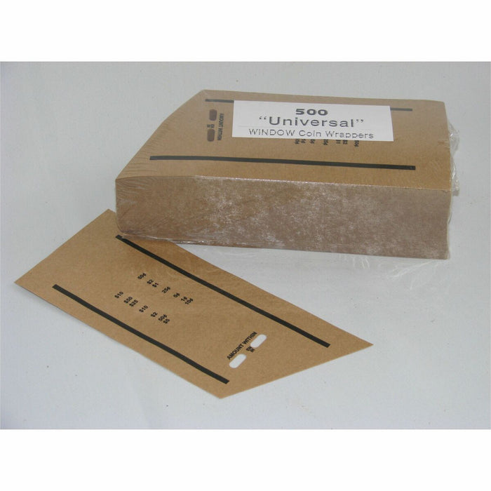 Northern Specialty Supplies 7-in-1 Coin Wrappers - Brown Kraft - 500 / Pack