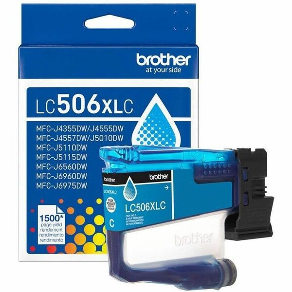 Brother LC506XLCS Original High Yield Inkjet Ink Cartridge - Cyan - 1 Each - 1500 Pages
